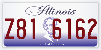 IL license plate Z816162