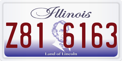 IL license plate Z816163