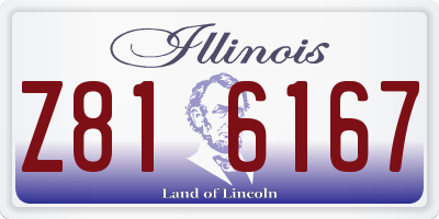 IL license plate Z816167
