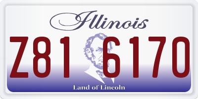 IL license plate Z816170