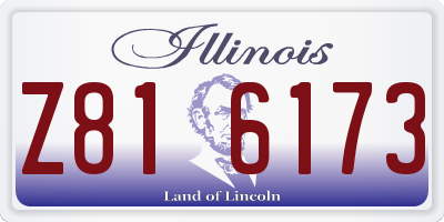 IL license plate Z816173