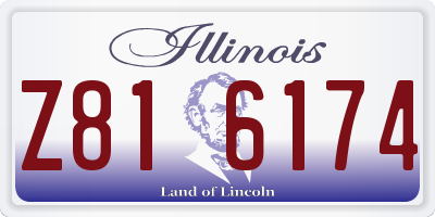 IL license plate Z816174
