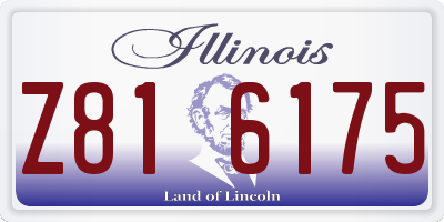 IL license plate Z816175