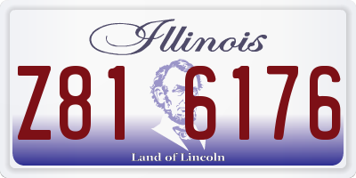 IL license plate Z816176