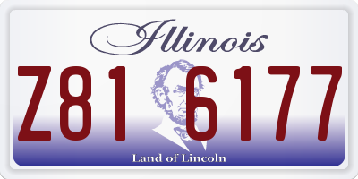IL license plate Z816177