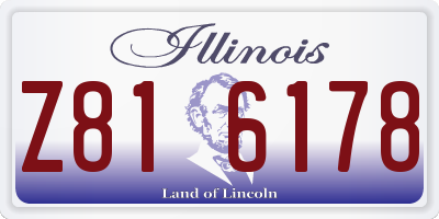 IL license plate Z816178