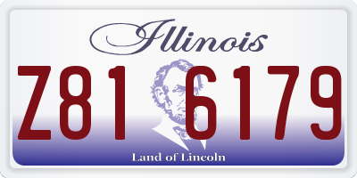 IL license plate Z816179