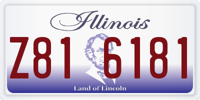 IL license plate Z816181