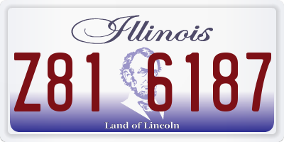 IL license plate Z816187