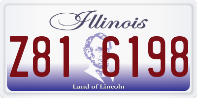 IL license plate Z816198