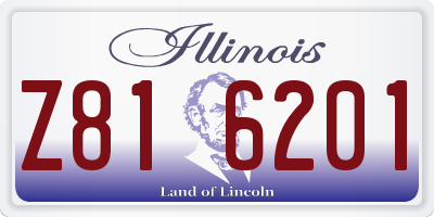 IL license plate Z816201