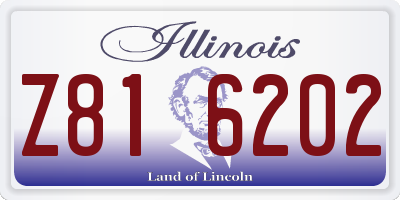 IL license plate Z816202