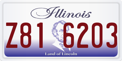 IL license plate Z816203