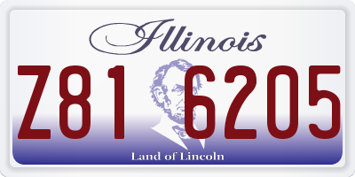 IL license plate Z816205