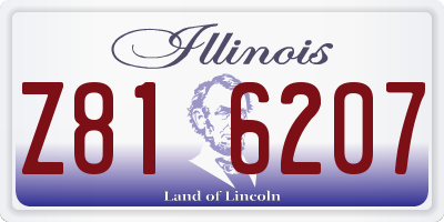 IL license plate Z816207