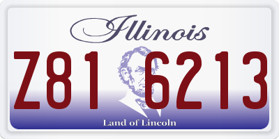 IL license plate Z816213