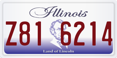 IL license plate Z816214