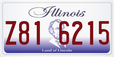 IL license plate Z816215