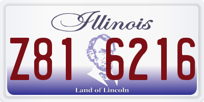 IL license plate Z816216