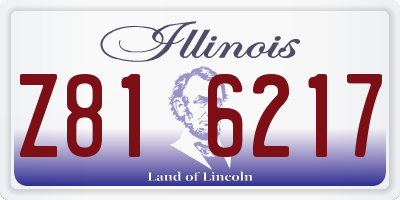 IL license plate Z816217