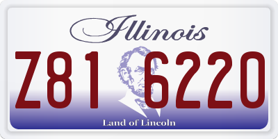 IL license plate Z816220
