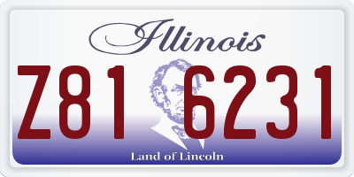 IL license plate Z816231