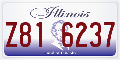 IL license plate Z816237