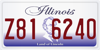 IL license plate Z816240