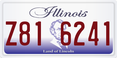 IL license plate Z816241