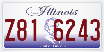 IL license plate Z816243