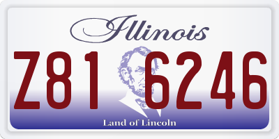 IL license plate Z816246