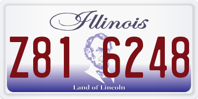 IL license plate Z816248