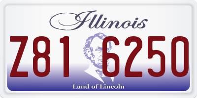 IL license plate Z816250