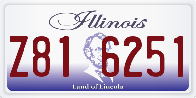 IL license plate Z816251