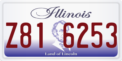 IL license plate Z816253
