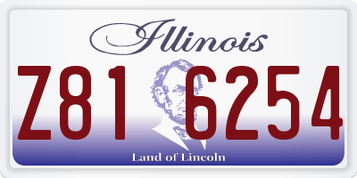 IL license plate Z816254