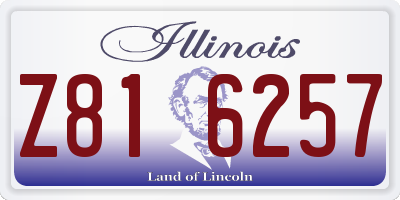 IL license plate Z816257