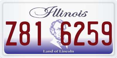 IL license plate Z816259