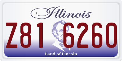 IL license plate Z816260