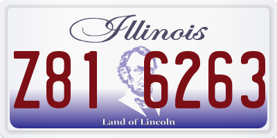 IL license plate Z816263
