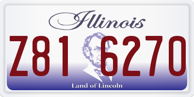 IL license plate Z816270