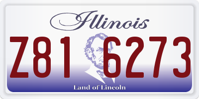 IL license plate Z816273