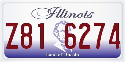 IL license plate Z816274
