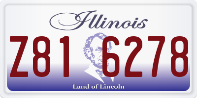 IL license plate Z816278