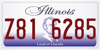 IL license plate Z816285