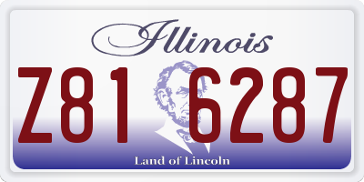 IL license plate Z816287