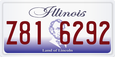IL license plate Z816292
