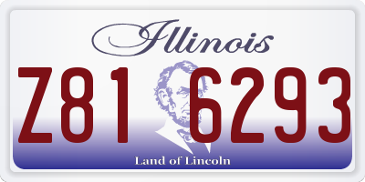 IL license plate Z816293