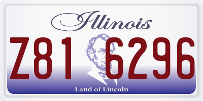 IL license plate Z816296