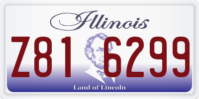 IL license plate Z816299